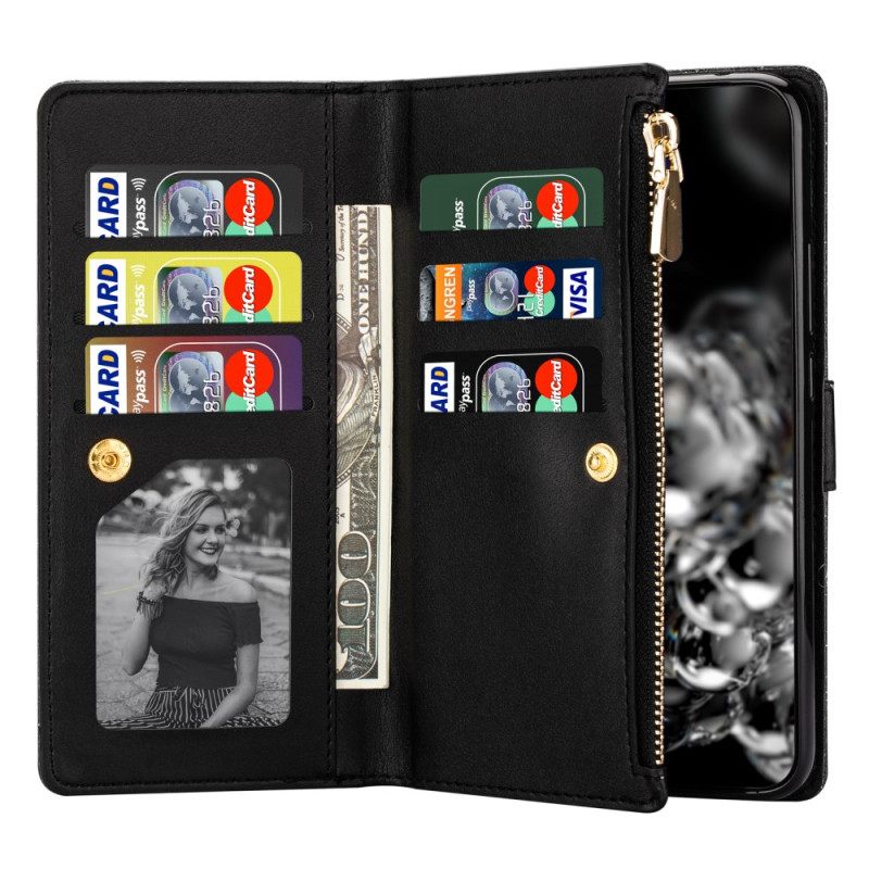 Leren Hoesje Samsung Galaxy S26 Portemonnee Met Pailletten Bescherming Hoesje