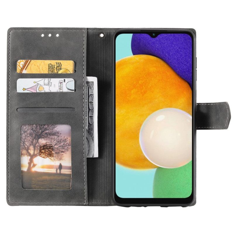 Leren Hoesje Samsung Galaxy S26 Tweekleurig Met Band