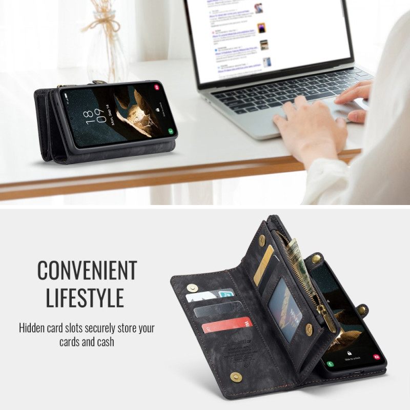 Leren Hoesje Voor Samsung Galaxy S26 Caseme Afneembare Hoes