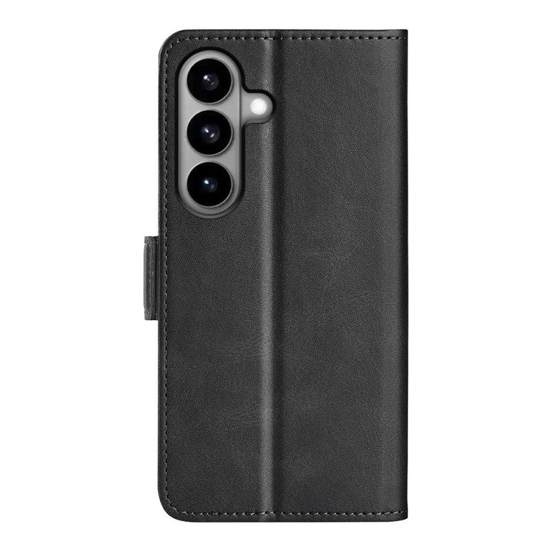 Leren Hoesje Voor Samsung Galaxy S26 Dubbele Sluiting