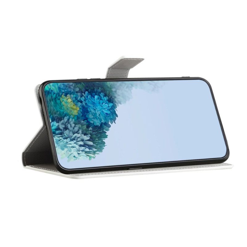 Leren Hoesje Voor Samsung Galaxy S26 Witte Vlinders