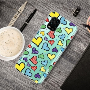 Hoesje voor Xiaomi Mi 10 Lite Anti-fall Gekleurde Harten