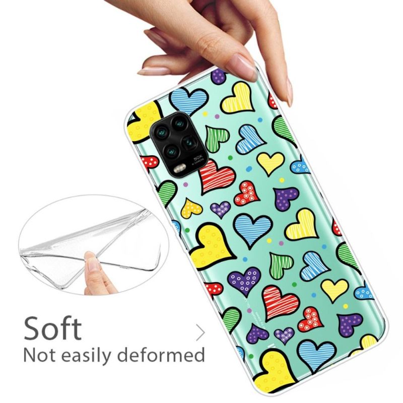 Hoesje voor Xiaomi Mi 10 Lite Anti-fall Gekleurde Harten