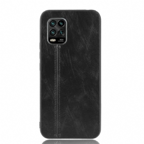 Hoesje voor Xiaomi Mi 10 Lite Stiksels Met Leereffect