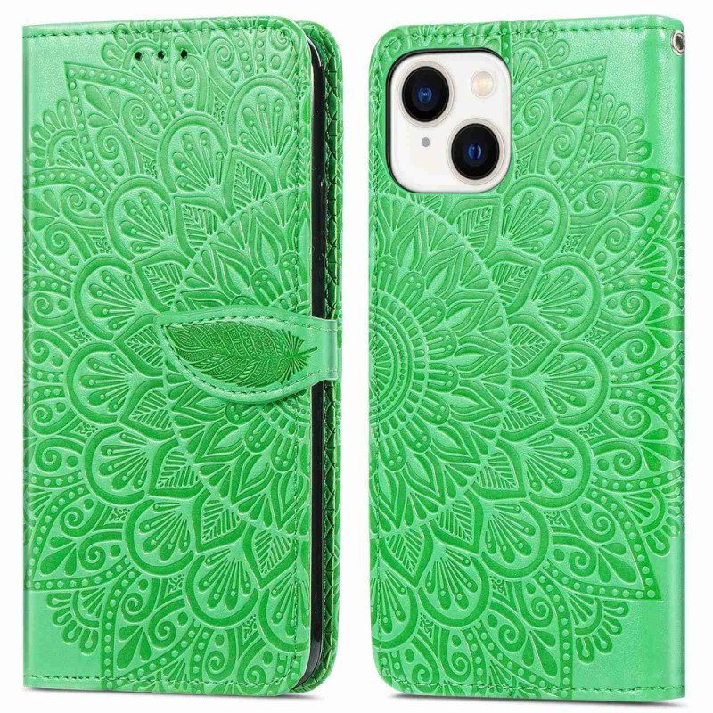 Folio-hoesje voor iPhone 14 Plus Stammen Bladeren