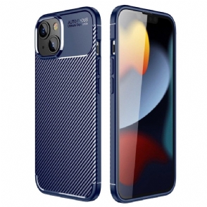 Hoesje voor iPhone 14 Plus Flexibele Koolstofvezeltextuur