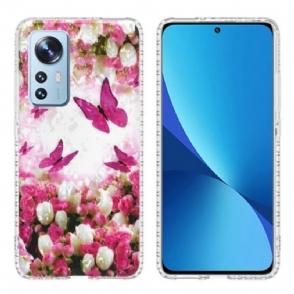 Telefoonhoesje voor Xiaomi 12 / 12X Stijlvolle Vlinders