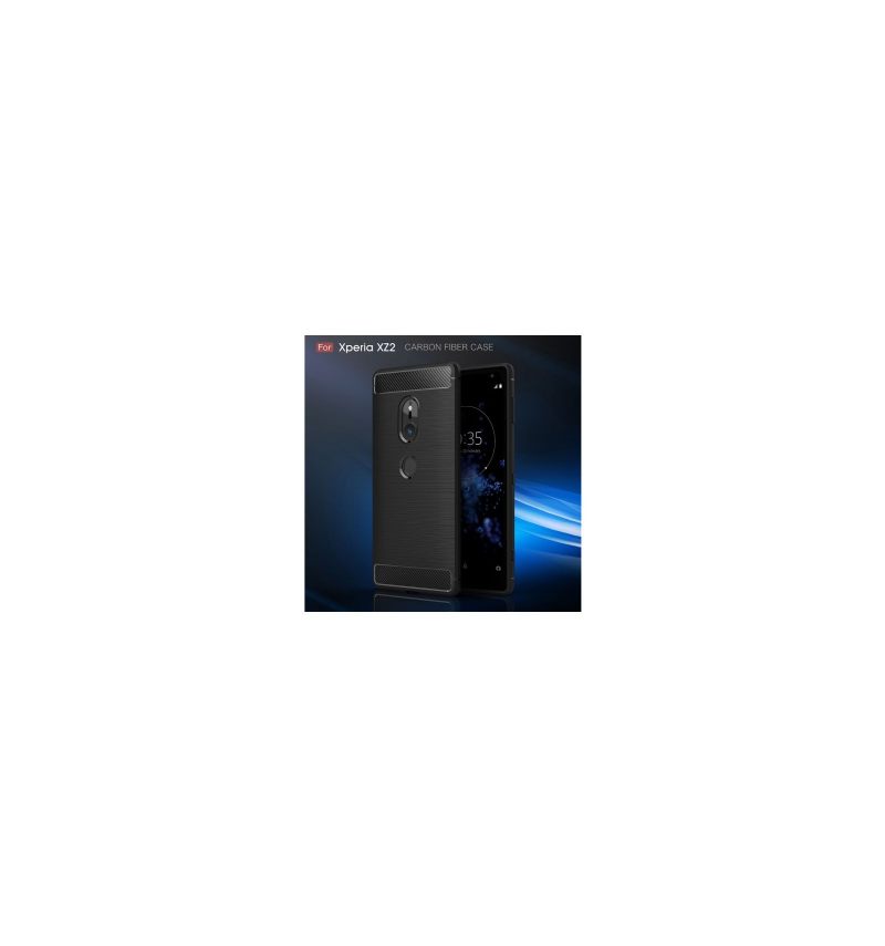 Hoesje voor Sony Xperia XZ2 Geborsteld Koolstof