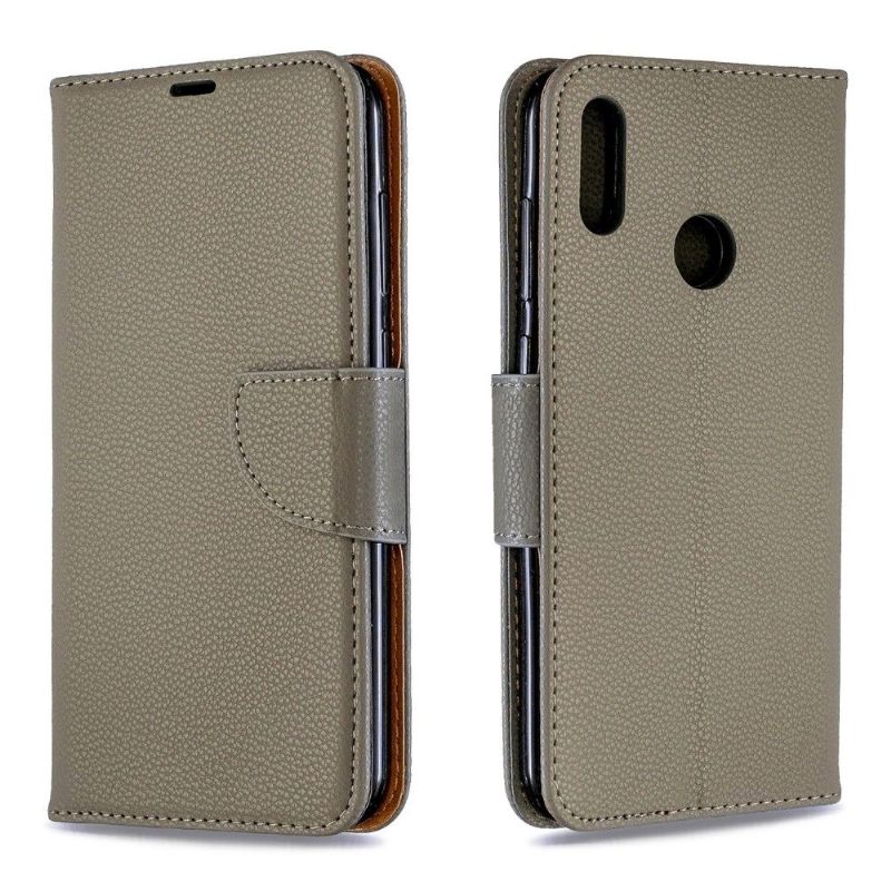 Cover voor Huawei Y7 2019 Folio-hoesje Folio Met Generfd Leereffect