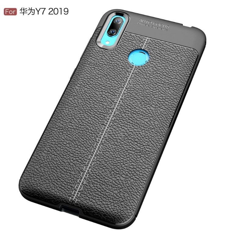 Hoesje voor Huawei Y7 2019 Afwerkingsgel Van Kunstleer