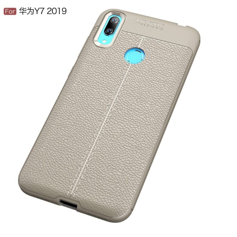 Hoesje voor Huawei Y7 2019 Afwerkingsgel Van Kunstleer