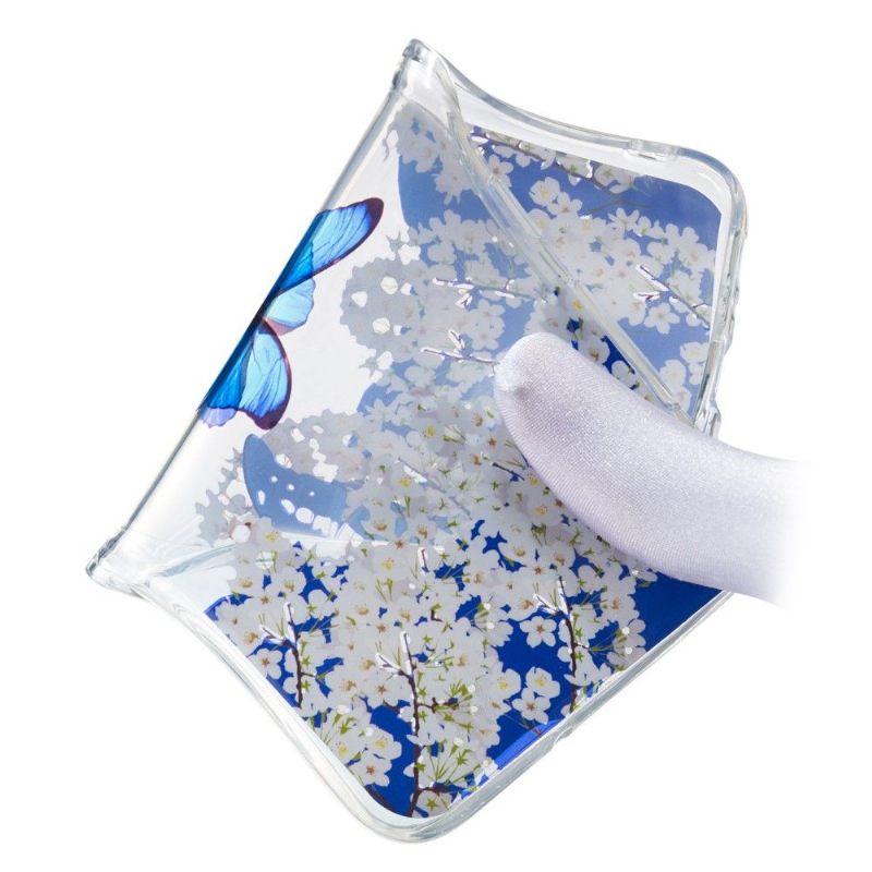 Hoesje voor Huawei Y7 2019 Bloeiende Blauwe Vlinder