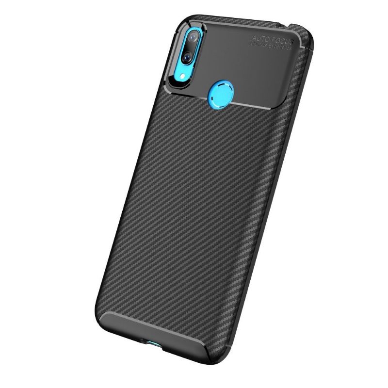 Hoesje voor Huawei Y7 2019 Zwart Karbon Classy