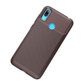 Telefoonhoesje voor Huawei Y7 2019 Bescherming Bruin Karbon Classy
