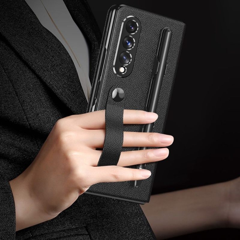 Folio-hoesje voor Samsung Galaxy Z Fold 3 5G Zakelijk Paars