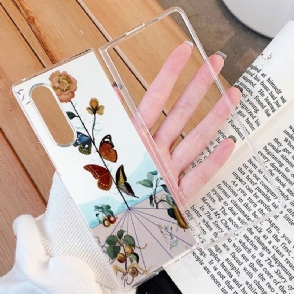Hoesje voor Samsung Galaxy Z Fold 3 5G Anti-fall Gekleurde Vlinders