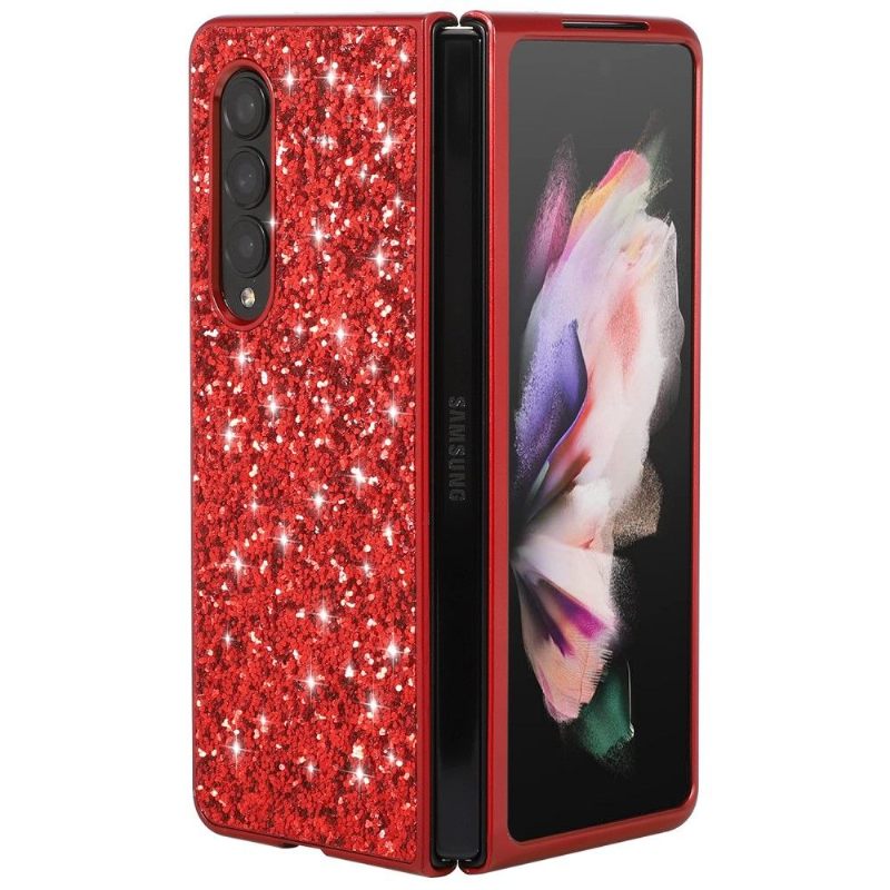 Hoesje voor Samsung Galaxy Z Fold 3 5G Anti-fall Glamoureuze Pailletten