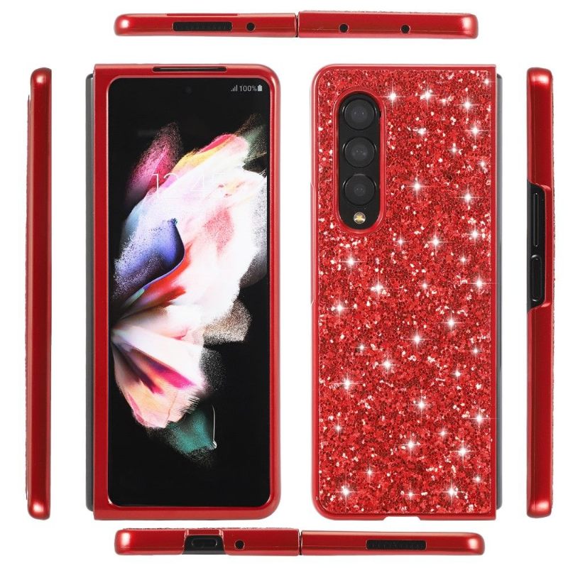Hoesje voor Samsung Galaxy Z Fold 3 5G Anti-fall Glamoureuze Pailletten