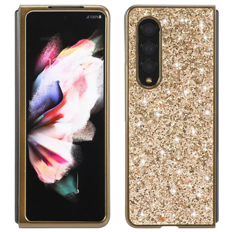 Hoesje voor Samsung Galaxy Z Fold 3 5G Anti-fall Glamoureuze Pailletten