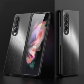 Hoesje voor Samsung Galaxy Z Fold 3 5G Bescherming Hoesje Bescherming Met Geborsteld Metaaleffect