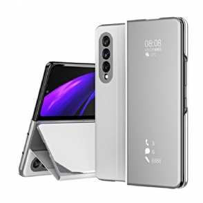 Hoesje voor Samsung Galaxy Z Fold 3 5G Folio-hoesje Spiegeleffect
