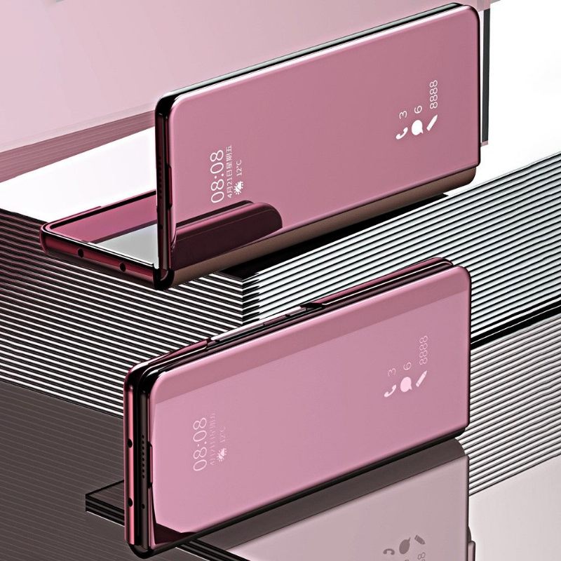 Hoesje voor Samsung Galaxy Z Fold 3 5G Folio-hoesje Spiegeleffect