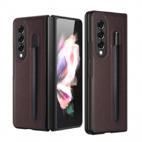 Hoesje voor Samsung Galaxy Z Fold 3 5G Leereffect