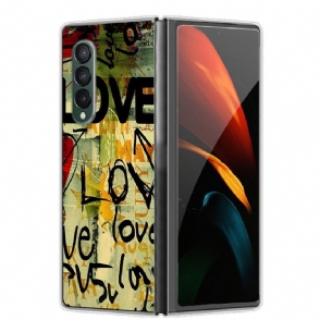 Hoesje voor Samsung Galaxy Z Fold 3 5G Liefde Liefde Liefde