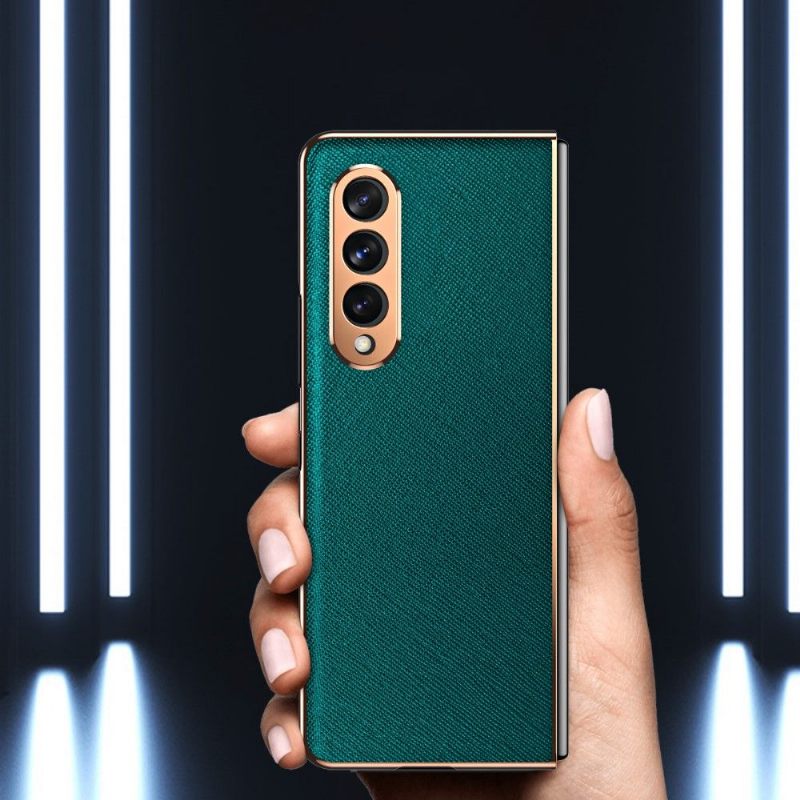 Hoesje voor Samsung Galaxy Z Fold 3 5G Luxe + Beschermfolie