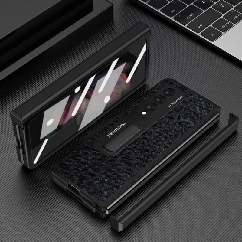 Hoesje voor Samsung Galaxy Z Fold 3 5G Ondersteuningsfunctie Voor Beugels