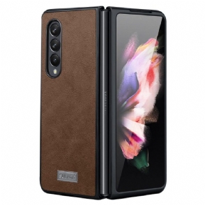Hoesje voor Samsung Galaxy Z Fold 3 5G Sulada Leereffect