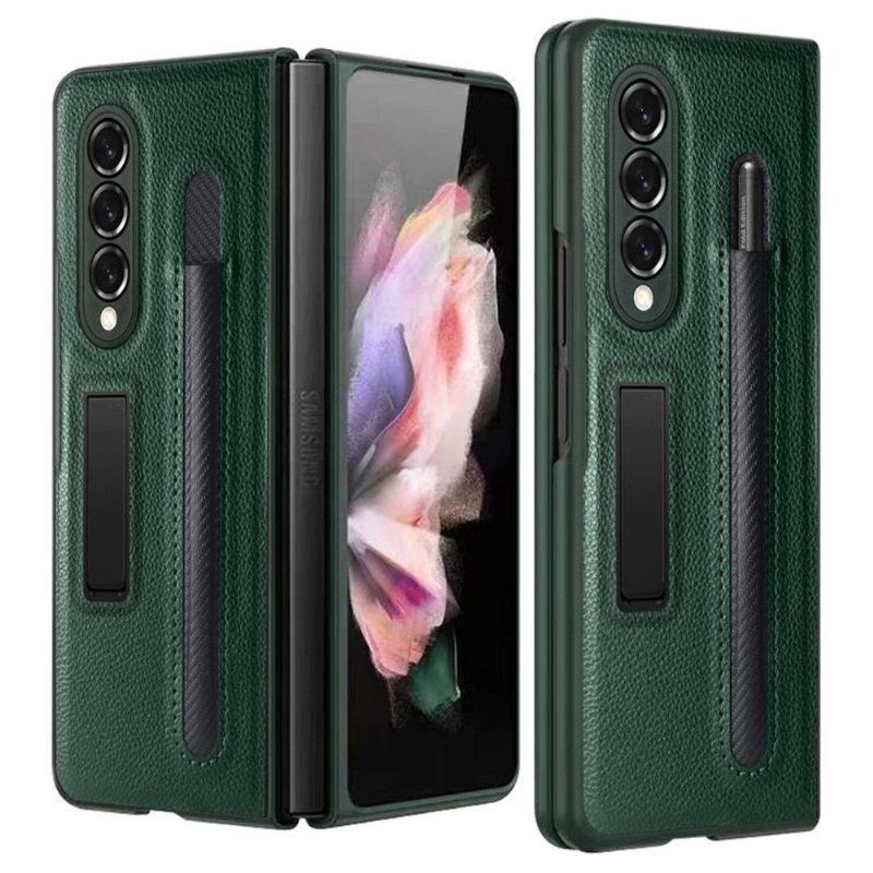 Telefoonhoesje voor Samsung Galaxy Z Fold 3 5G Folio-hoesje Kunstleer Stylushouder