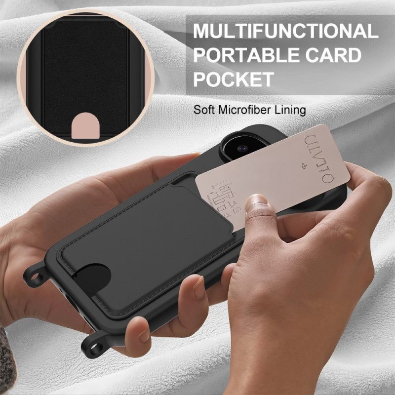 Cover Hoesje Google Pixel 10 / 10 Pro Telefoonhoesje Kaarthouder Met Koord