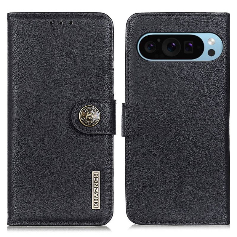 Flip Case Leren Google Pixel 10 / 10 Pro Essentiële Khazneh