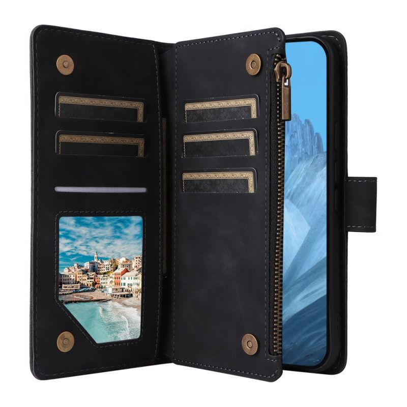 Flip Case Leren Google Pixel 10 / 10 Pro Portemonnee Met Rits