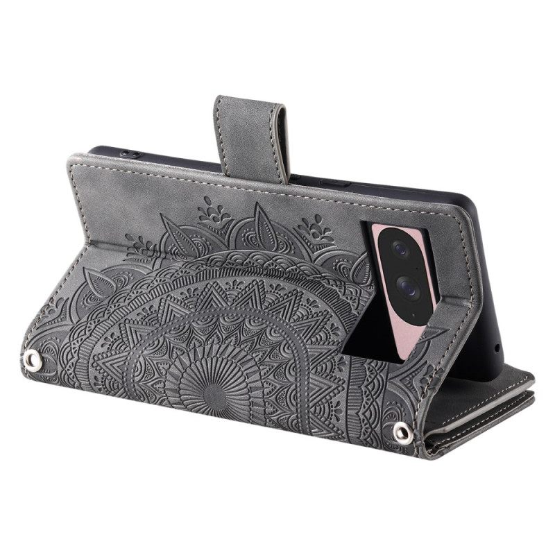 Folio-hoesje Google Pixel 10 / 10 Pro Telefoonhoesje Mandala Portemonnee Met Suède-effect