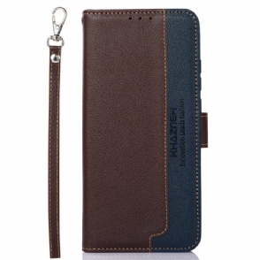 Folio-hoesje Google Pixel 10 / 10 Pro Telefoonhoesje Tweekleurige Rfid-blokkerende Khazneh