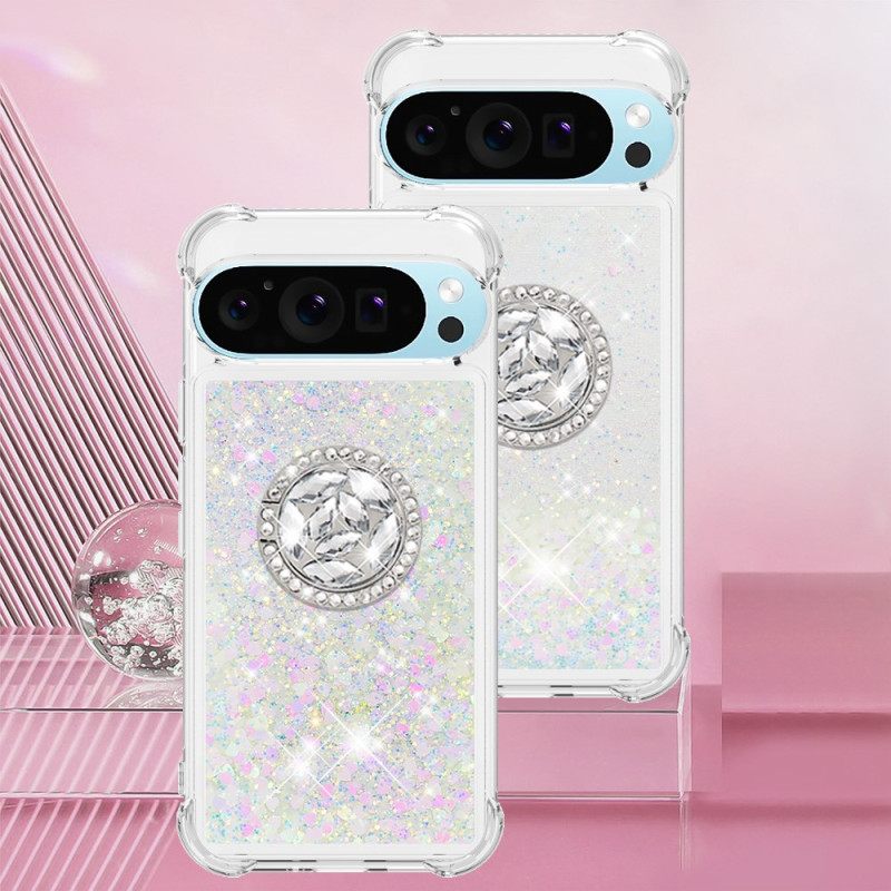 Hoesje Google Pixel 10 / 10 Pro Glitter Met Ringhouder