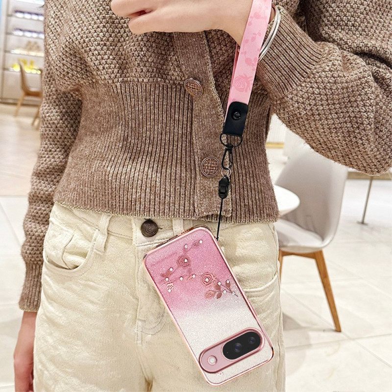 Hoesje Voor Google Pixel 10 / 10 Pro Kadem Strass-steentjes En Bandje