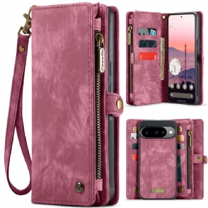 Leren Hoesje Google Pixel 10 / 10 Pro Afneembaar Etui En Polsbandje