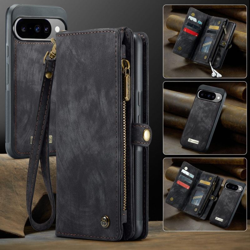 Leren Hoesje Google Pixel 10 / 10 Pro Afneembaar Etui En Polsbandje