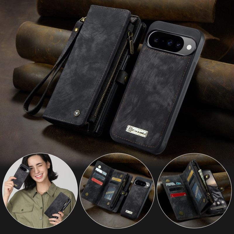 Leren Hoesje Google Pixel 10 / 10 Pro Afneembaar Etui En Polsbandje