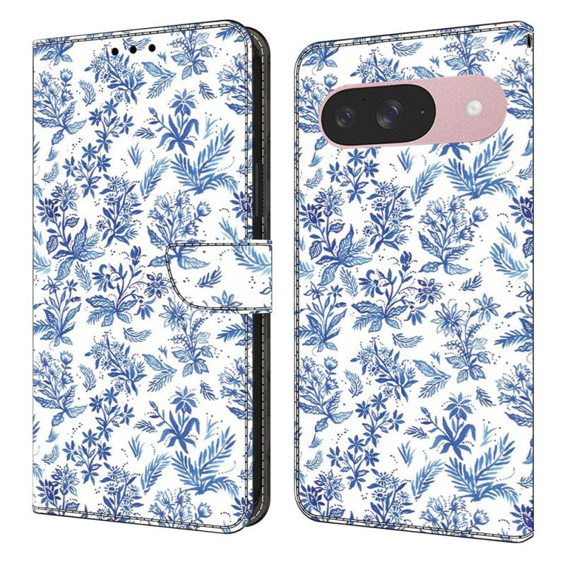 Leren Hoesje Google Pixel 10 / 10 Pro Bloemenvelden