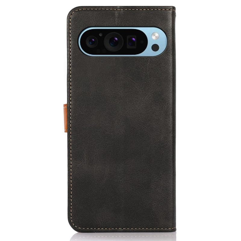 Leren Hoesje Google Pixel 10 / 10 Pro Khazneh Gouden Sluiting Bescherming Hoesje