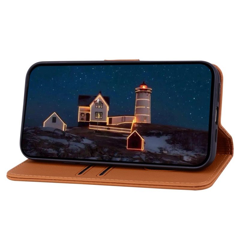 Leren Hoesje Google Pixel 10 / 10 Pro Lach- En Diamantpatroon Bescherming Hoesje