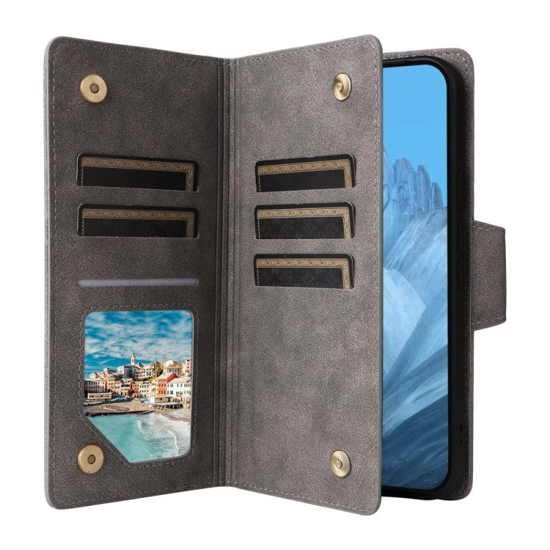 Leren Hoesje Google Pixel 10 / 10 Pro Portemonnee Met Suède-effect Bescherming Hoesje