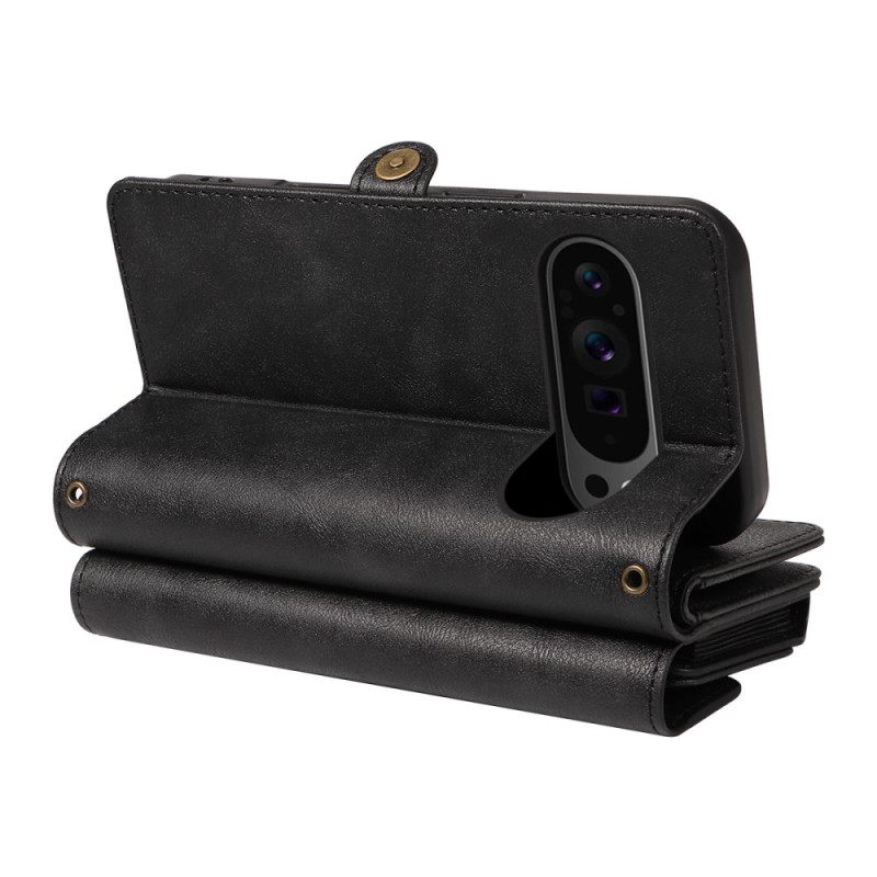 Leren Hoesje Voor Google Pixel 10 / 10 Pro Crossbody Portemonnee