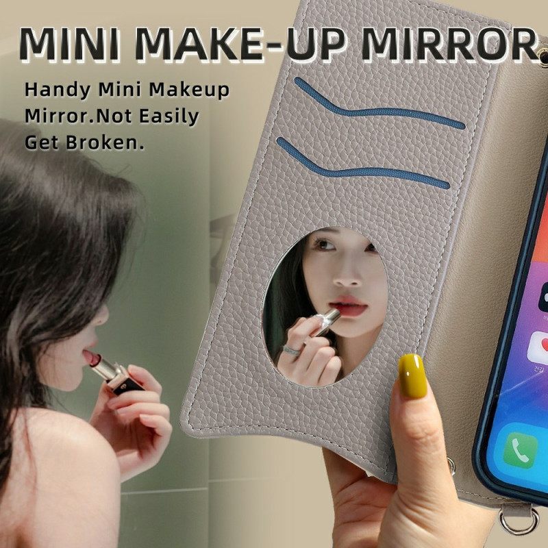 Bescherming Hoesje Xiaomi Redmi Note 14 Pro 5g Portemonnee Met Ketting