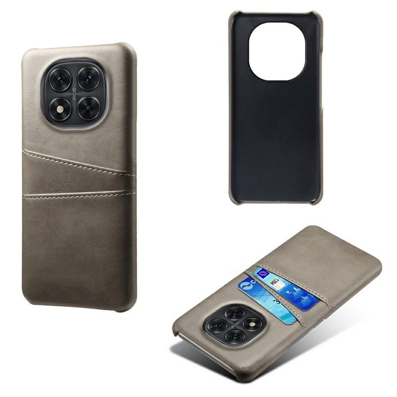 Cover Hoesje Xiaomi Redmi Note 14 Pro 5g Telefoonhoesje Dubbele Kaarthouder Met Leer-effect