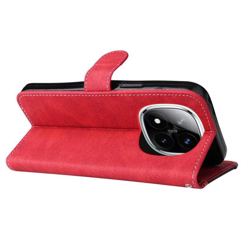 Flip Case Leren Xiaomi Redmi Note 14 Pro 5g Driekleurig Bandje